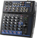 8-Channel Bluetooth Audio Mixer with USB & FX (GEM-08USB) | 8-channel Bluetooth mixer with USB & FX - dual XLR