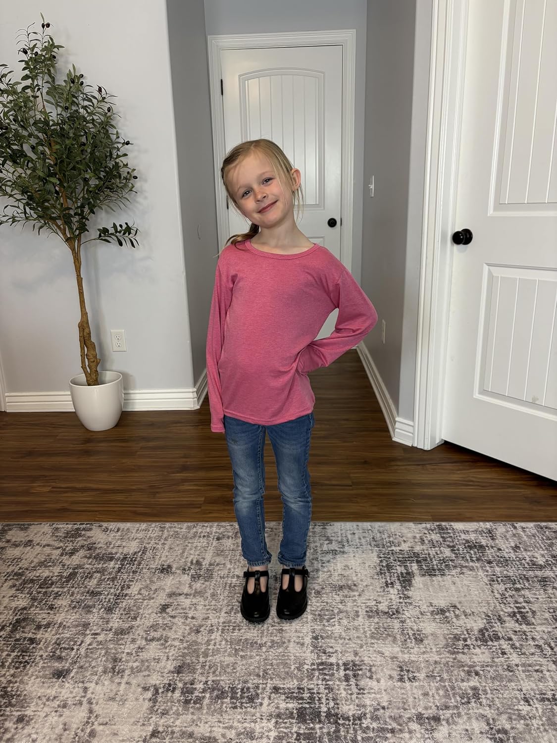 Girls School Shoes Mary Jane Shoes Uniform Dress Flats T-Strap Chunky Heel Round Toe Loafers Oxfords for Little/Big Kids