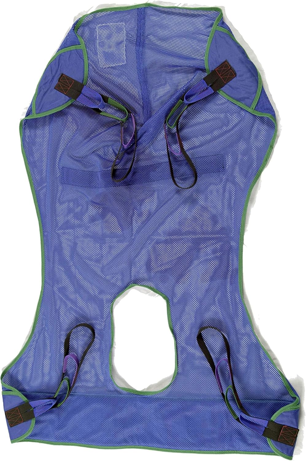 Patient Lift Sling, Full Body Mesh with Commode Opening, 600 lbs Capacity - Transfer Sling for Shower, Toileting