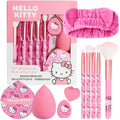 Hello Kitty Sanrio Makeup Brush Sponge Set for Girls, Teens with Headband Powder Puffs Soft Brushes Beauty Sponges