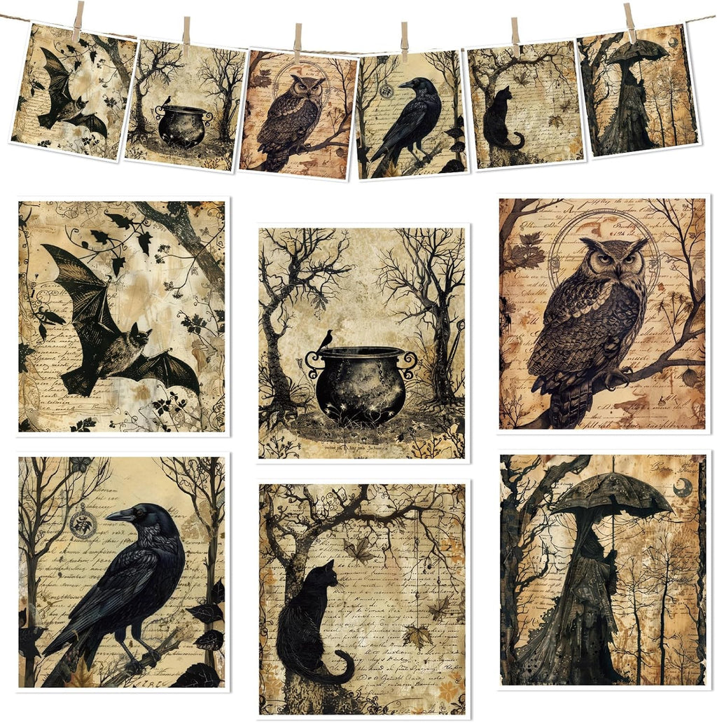 Halloween Swedish Dishcloths, Spooky Forest Dish Cloths Towels