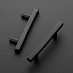 Matte Black Square Cabinet Hardware Pulls 3 Inch 5 Pack