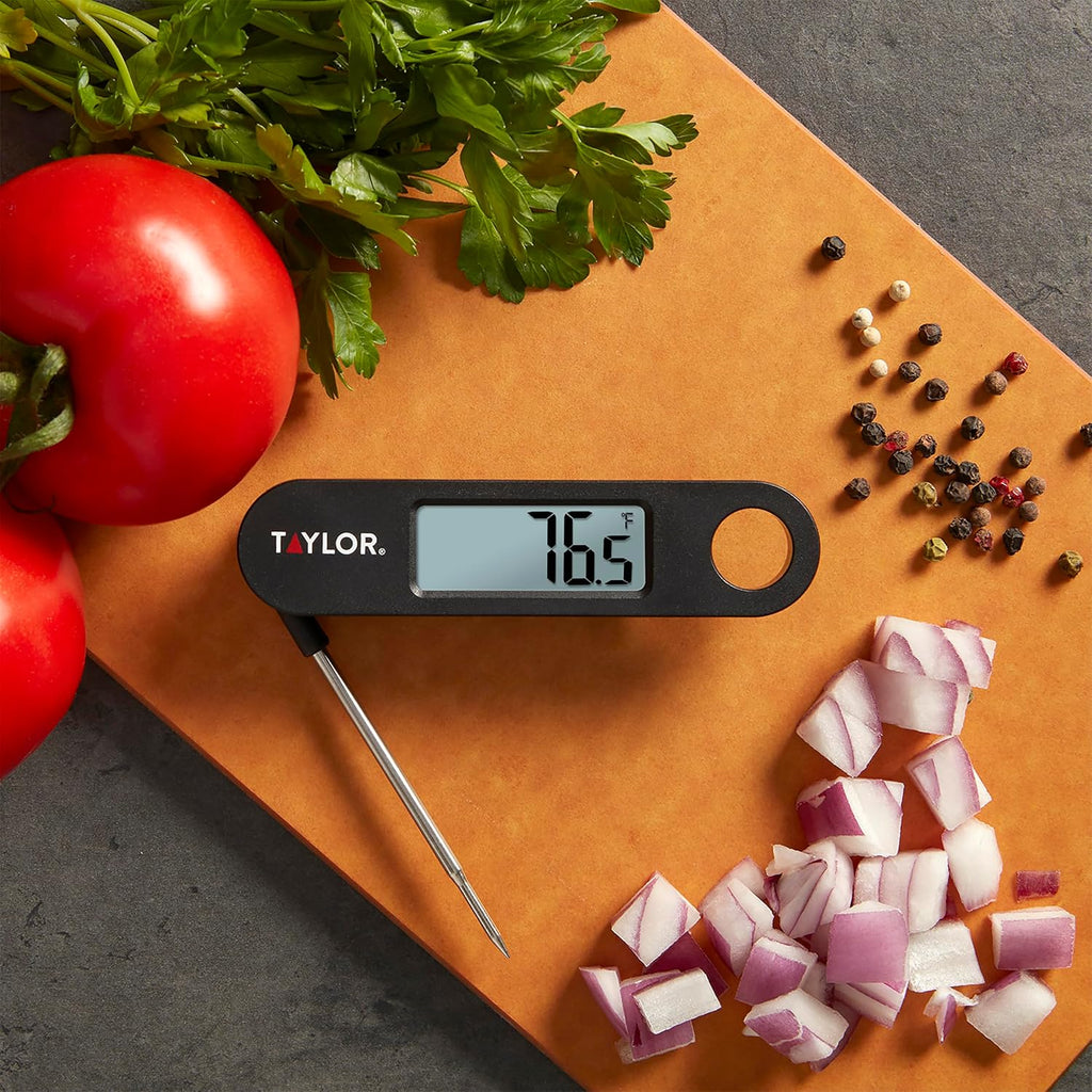 Digital Folding Stem Food Thermometer Black