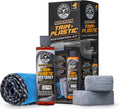 Black Trim Restorer Gel Kit for Exterior Plastic & Rubber | Controlled gel restores a deep black finish to faded