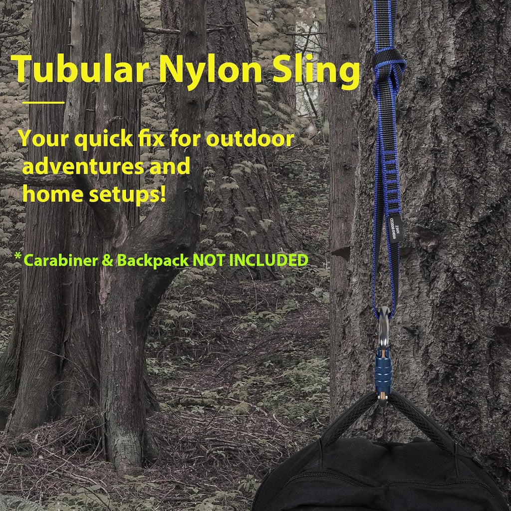 18mm Nylon Climbing Sling Runner, 23KN CE2008/EN566 Certified | Heavy duty webbing straps for rock climbing