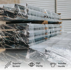 Black Stretch Wrap, 12 Pack, 5 Inch, 1000 Feet/Roll
