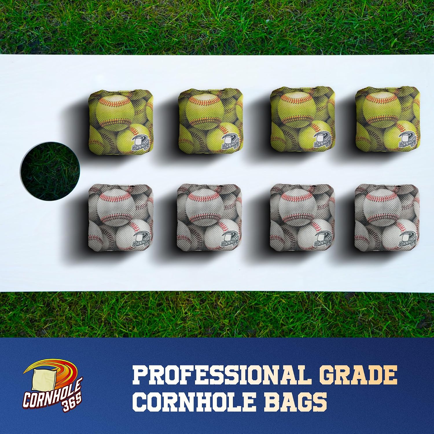 Stick & Slide - Professional Corn Hole Bag - Heavy-Duty Double-Stitched Polyester Fabric & Resin Filling for