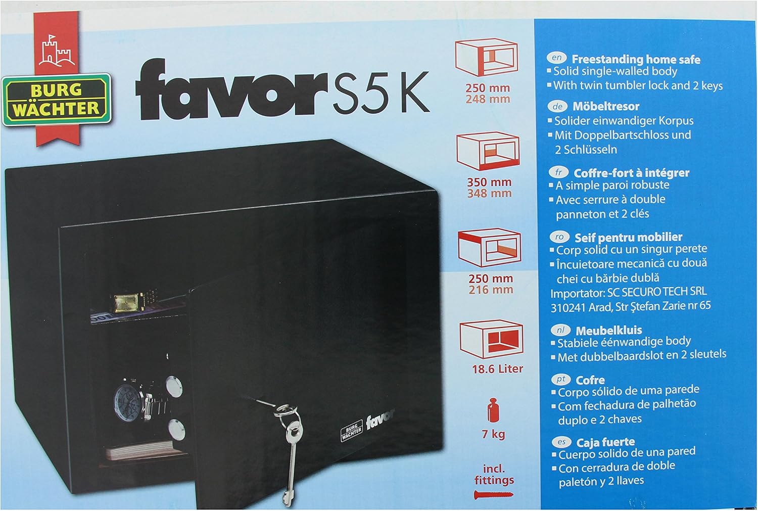 FAVOR S5 K Safe, Black