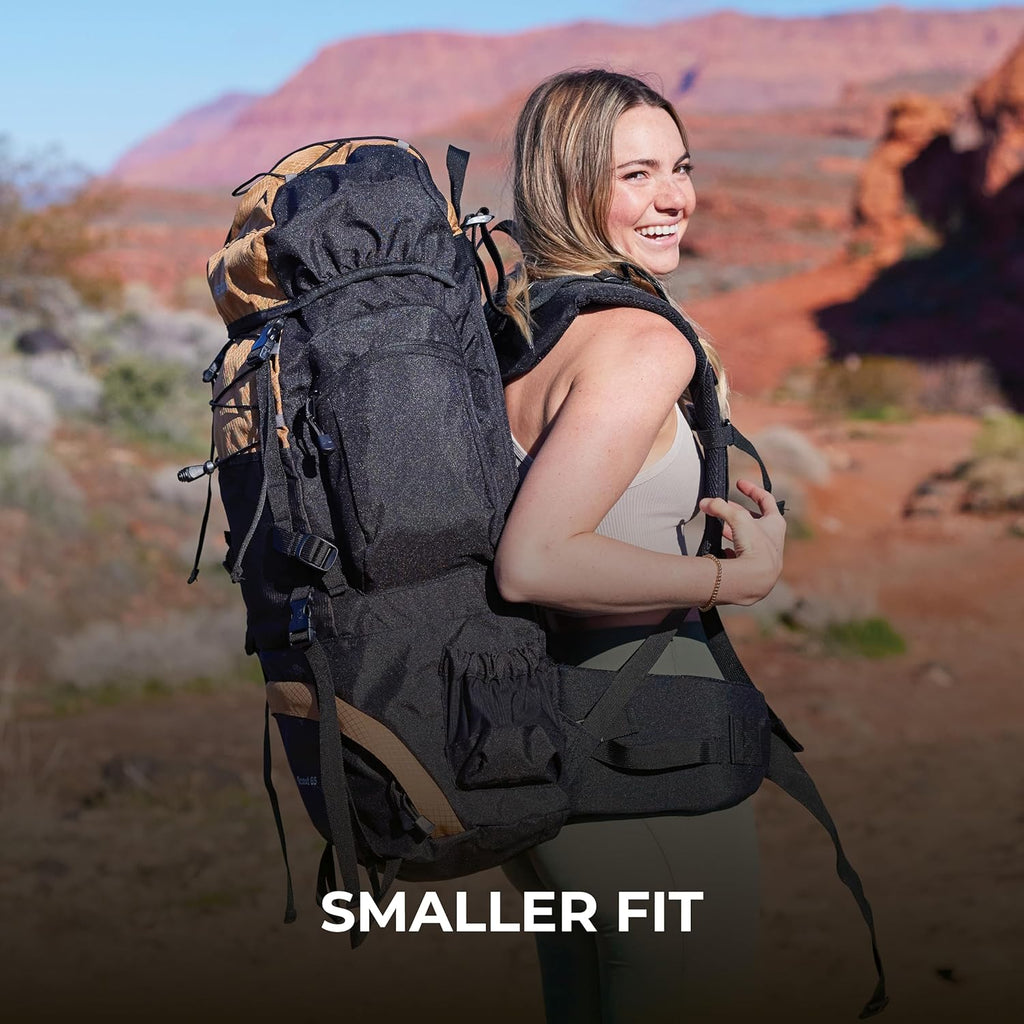 Teton 55L Scout Internal Frame Backpack for Hiking, Camping, Backpacking, Travel, Rain Cover Included, Olive