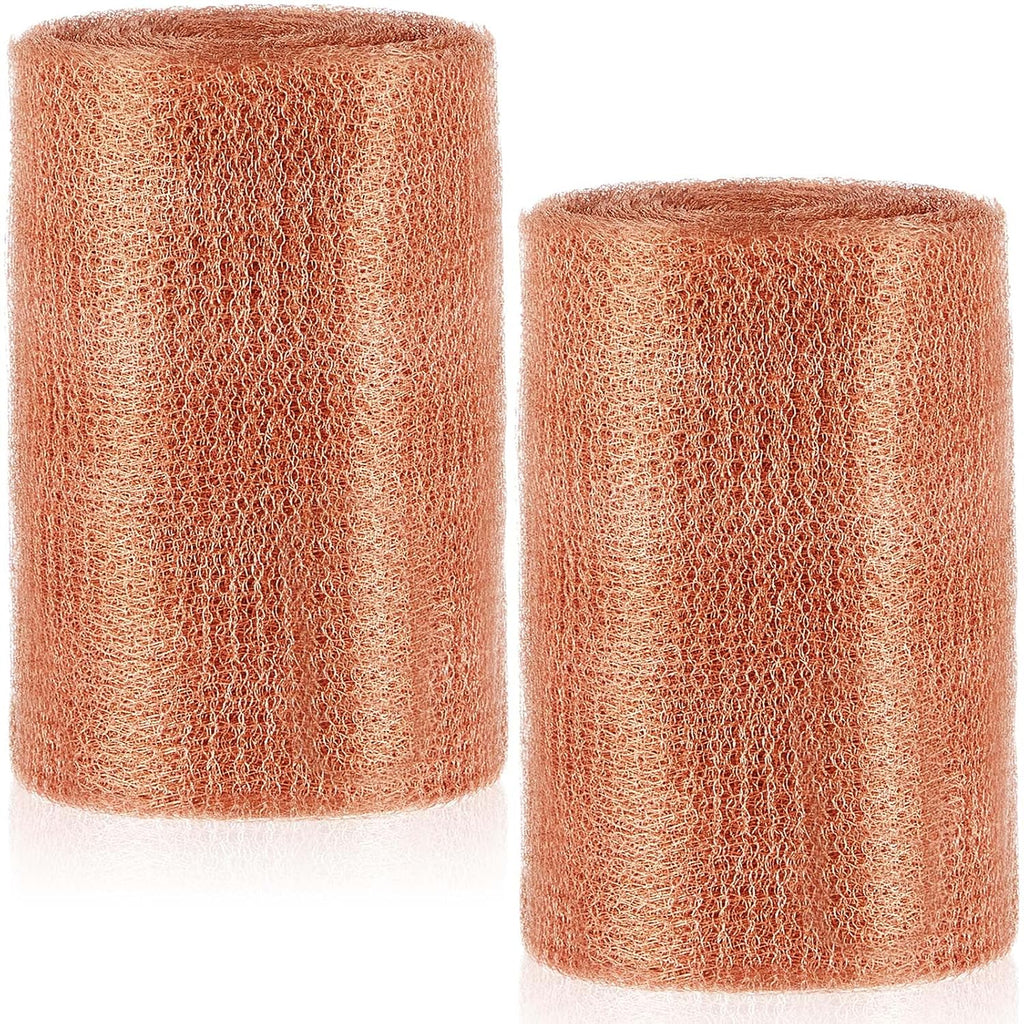 8" x 100 ft Copper Mesh Rodent Control Copper Wool for Slugs Rustproof DIY Hole Filler Pure Wire Mesh for Bat Snail