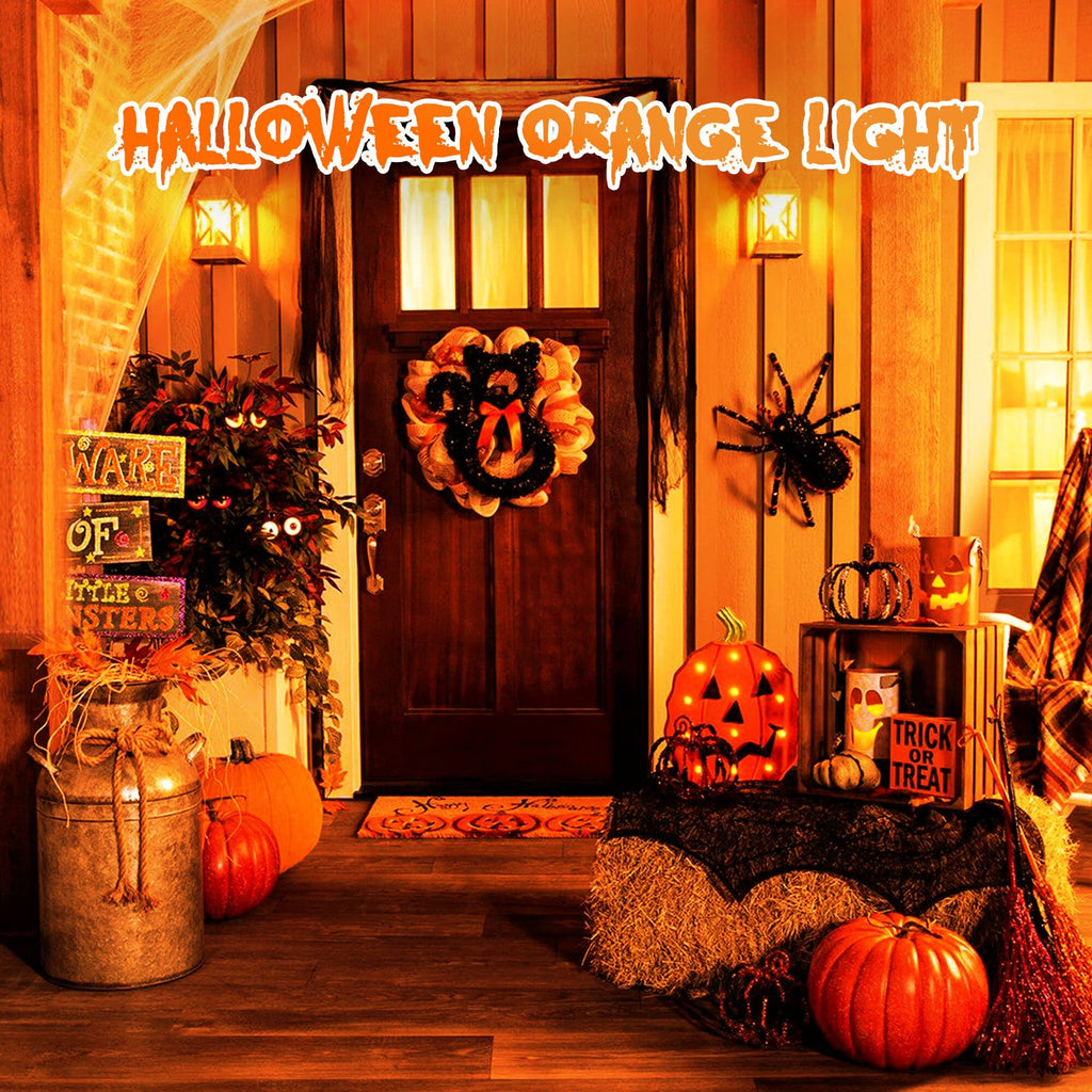 Halloween Orange Purple Light Bulb, A19 LED 9W (60W Equivalent) , E26 Base