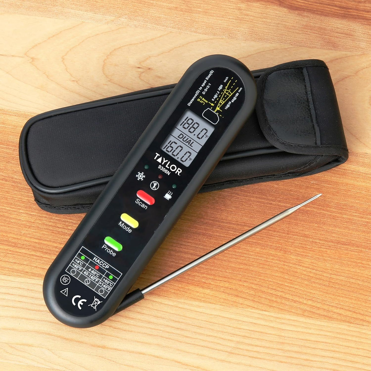 Digital Thermocouple and Infrared Thermometer with HACCP Pass/Fail