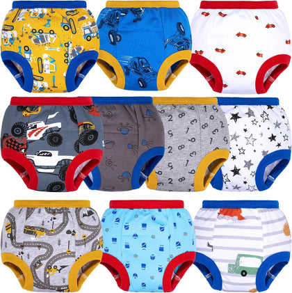 Toddler Potty Training Underwear, 100% Cotton for Boys & Girls