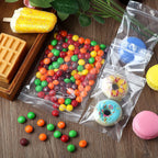 100 Pcs Clear Reclosable Zipper Storage Bags Resealable Poly Bag, S