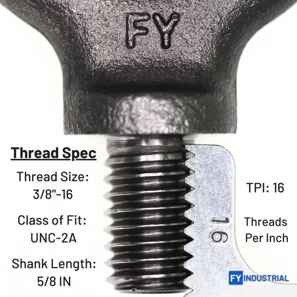5 Pcs Lifting Shoulder Eye Bolts 3/8"-16 X 5/8"