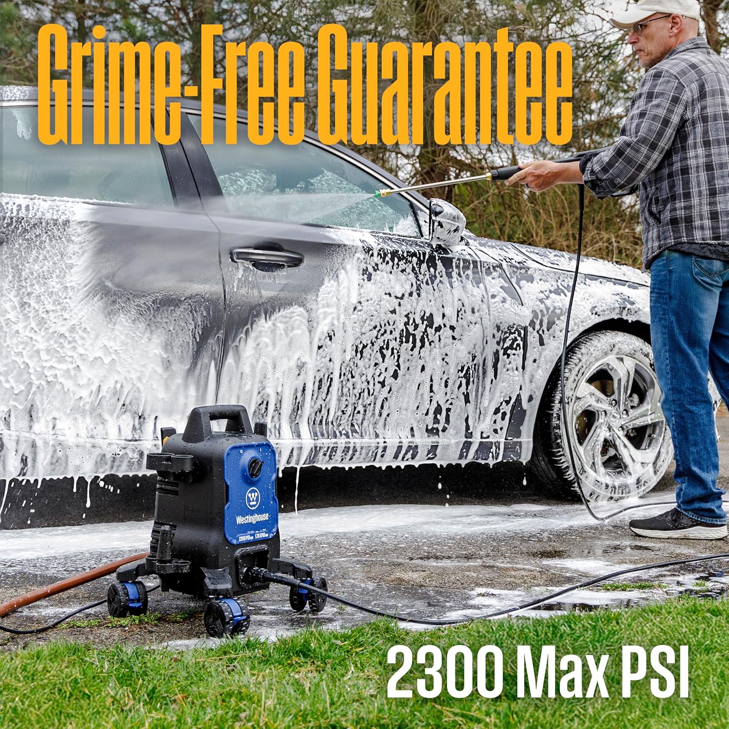 ePX3100 Electric Pressure Washer, 2300 Max PSI 1.76 Max GPM with Anti-Tipping Technology, Onboard Soap Tank