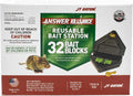 Answer Kills Mice with Reusable Mouse Bait Station and 32 Bait Blocks – Effective Rodent Control Solution for Indoor