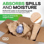 12" x 25' EcoMax Kraft Paper Cellulose Wadding (1 Roll) - Cushioning Wrapping and Box Void Filling - Soft and Gentle