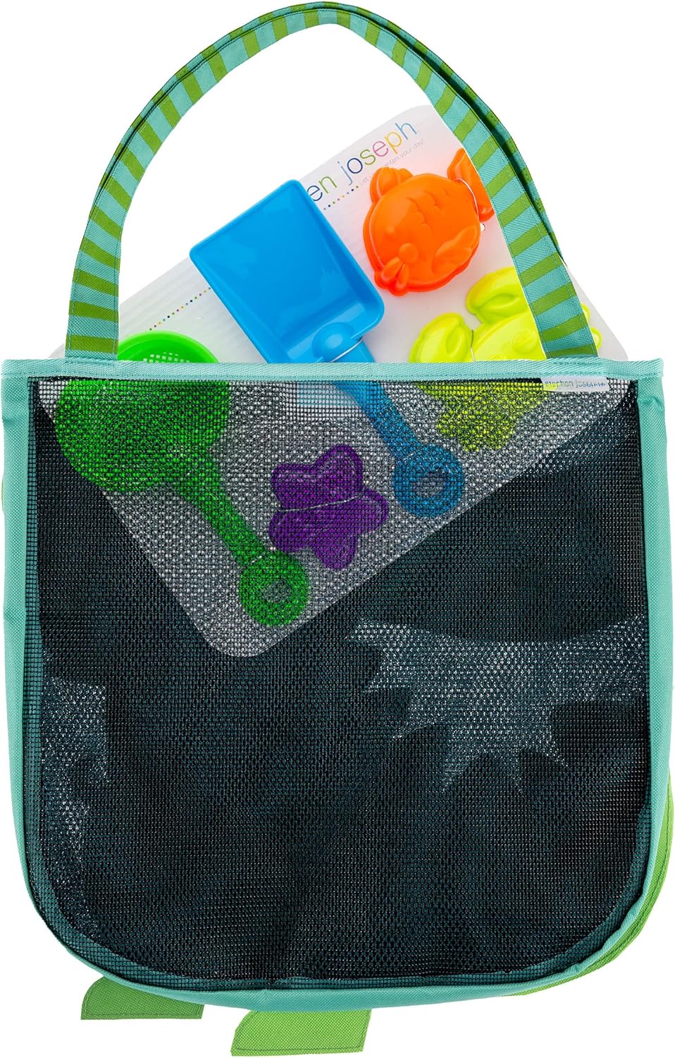 Beach Tote with Sand Toys - Toddler and Baby Beach Toys, Travel Friendly Beach Set, 6 Piece Beach Play Set, Beach Bag