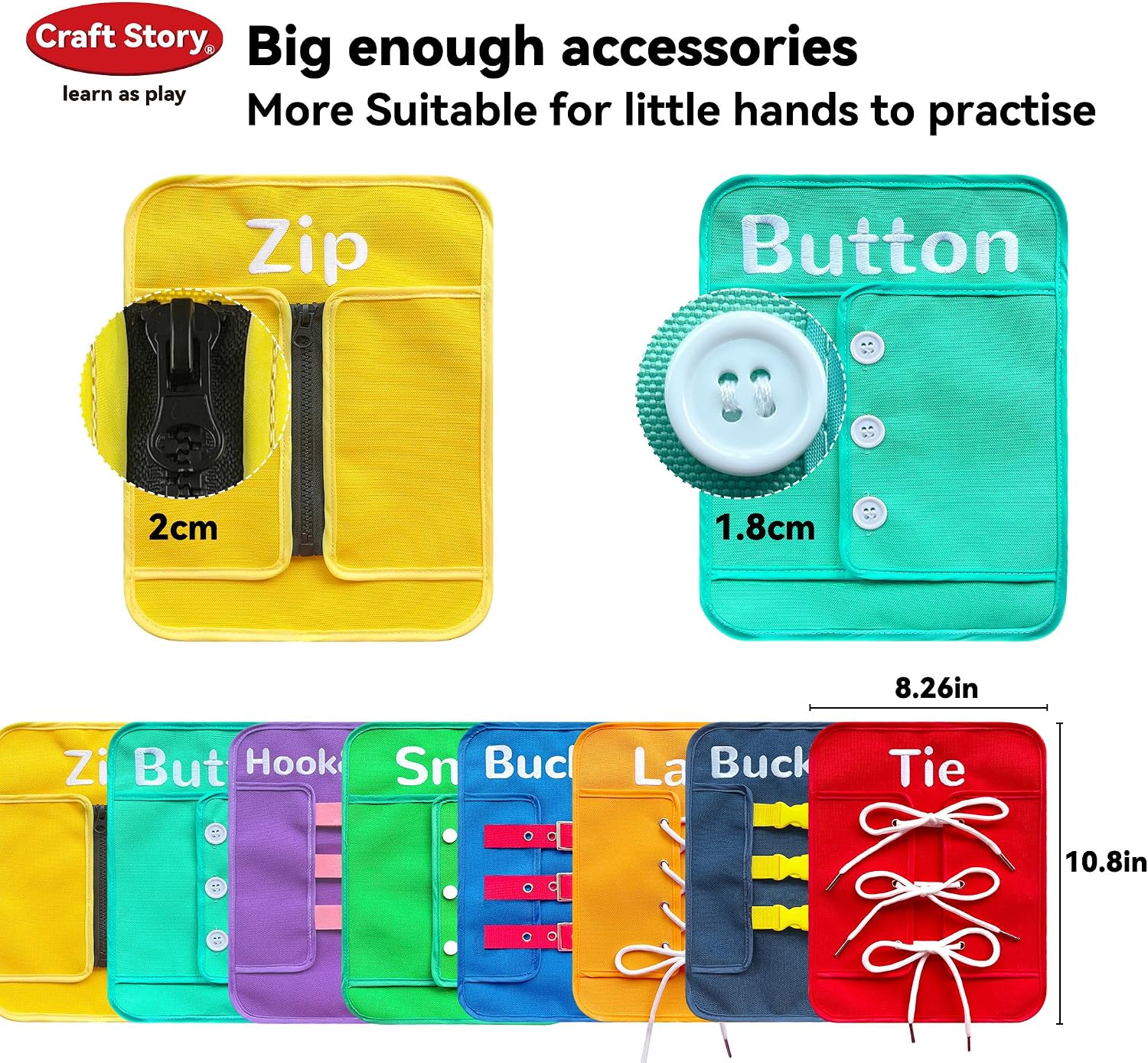 Toddlers Montessori Toys Busy-Board for 3 4 5 Year Girls Boys Gifts, Sensory Basic-Life-Kills Shoe-Tying Practice for