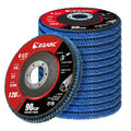 EZARC Zirconia Flap Discs 120 Grit High Density, 4.5x7/8", Type 27, 12-Pack