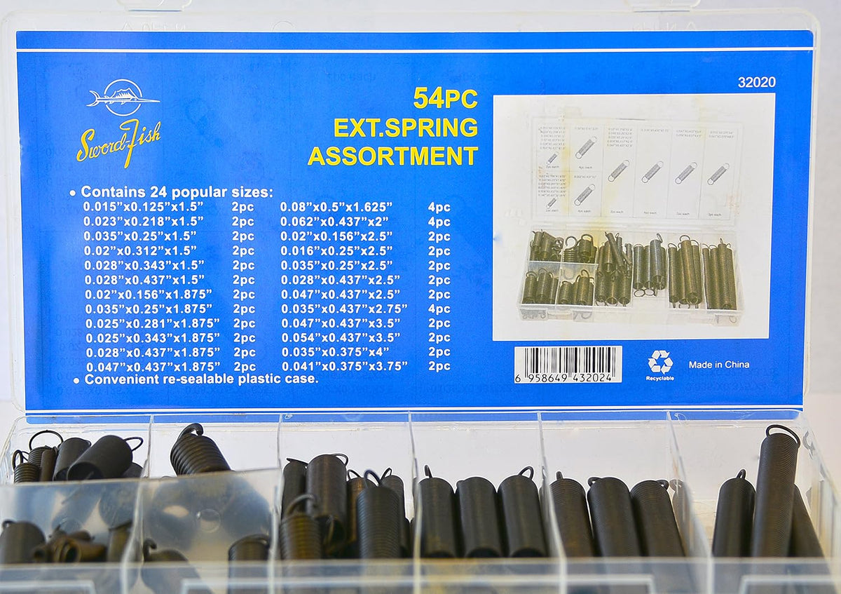 54pc Extension Spring Assortment