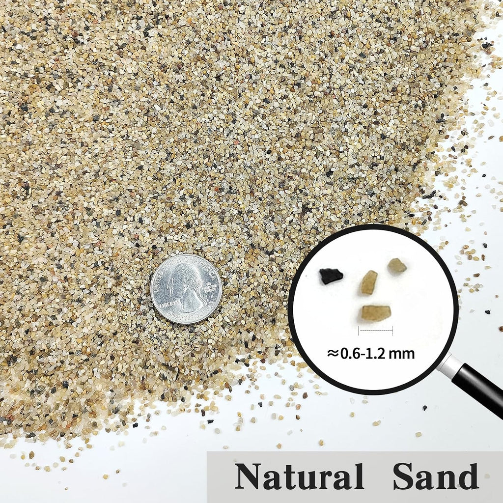 5 lbs Aquarium Sand, 0.6-1.2 mm Aquarium Substrate for Freshwater Fish Tank. Decorative River Rocks Gravel for Fish