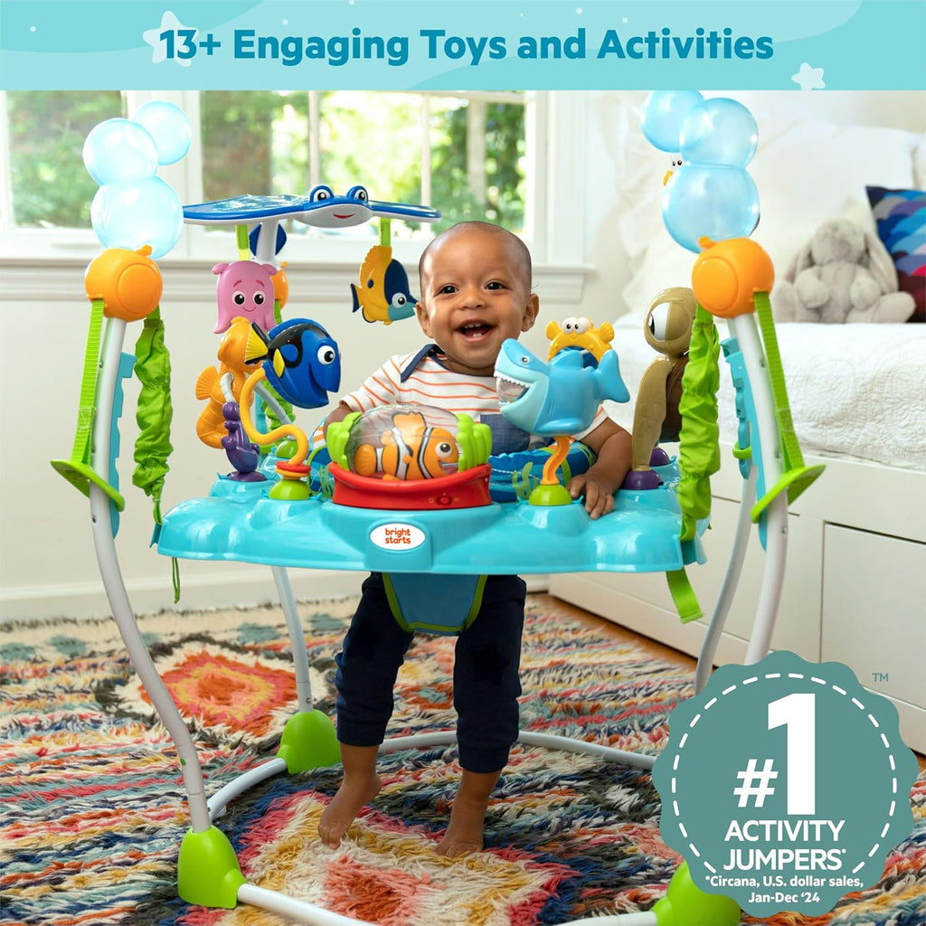 Disney Baby Finding Nemo Sea of Activities Baby Activity Center Jumper with Interactive Toys, Lights, Songs & Sounds