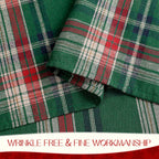 Christmas Checkered Tablecloth Rectangle, 54 x 80 Inch, Green
