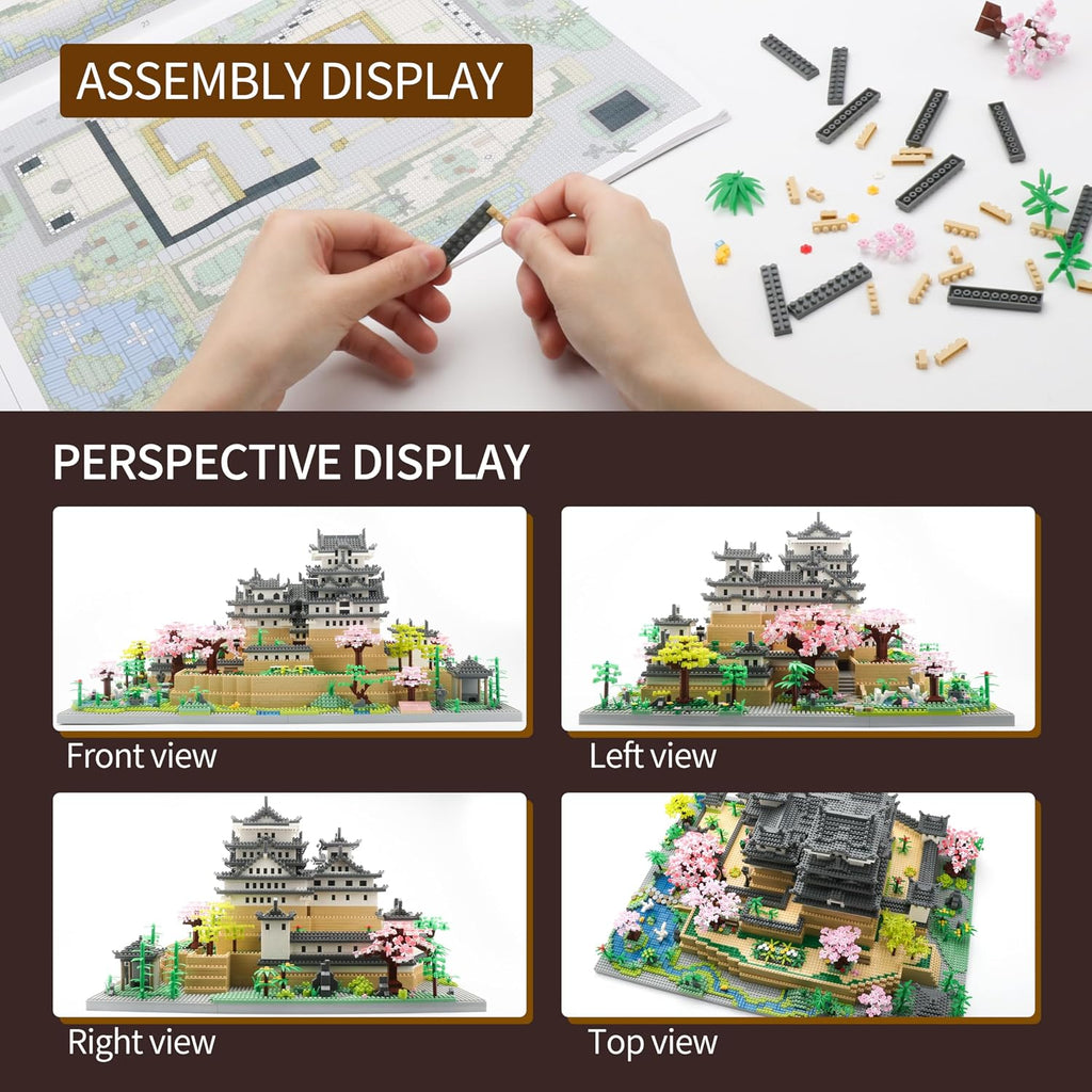 Japan Himeji Castle Miniature Building Blocks Model 10080 Pieces