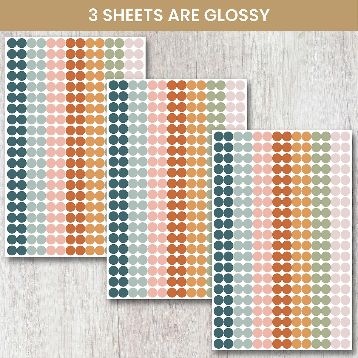 Color Coding Planner Stickers - Muted Neutrals 1/4" Minimalist Dot Labels - Six Sheets, 1000+ Stickers Per Pack!