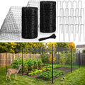 2 Roll Deer Fence Netting, 7.5 x 200 ft Heavy Duty Garden Netting Reusable Fence Barrier Anti Birds for Protect Fruit