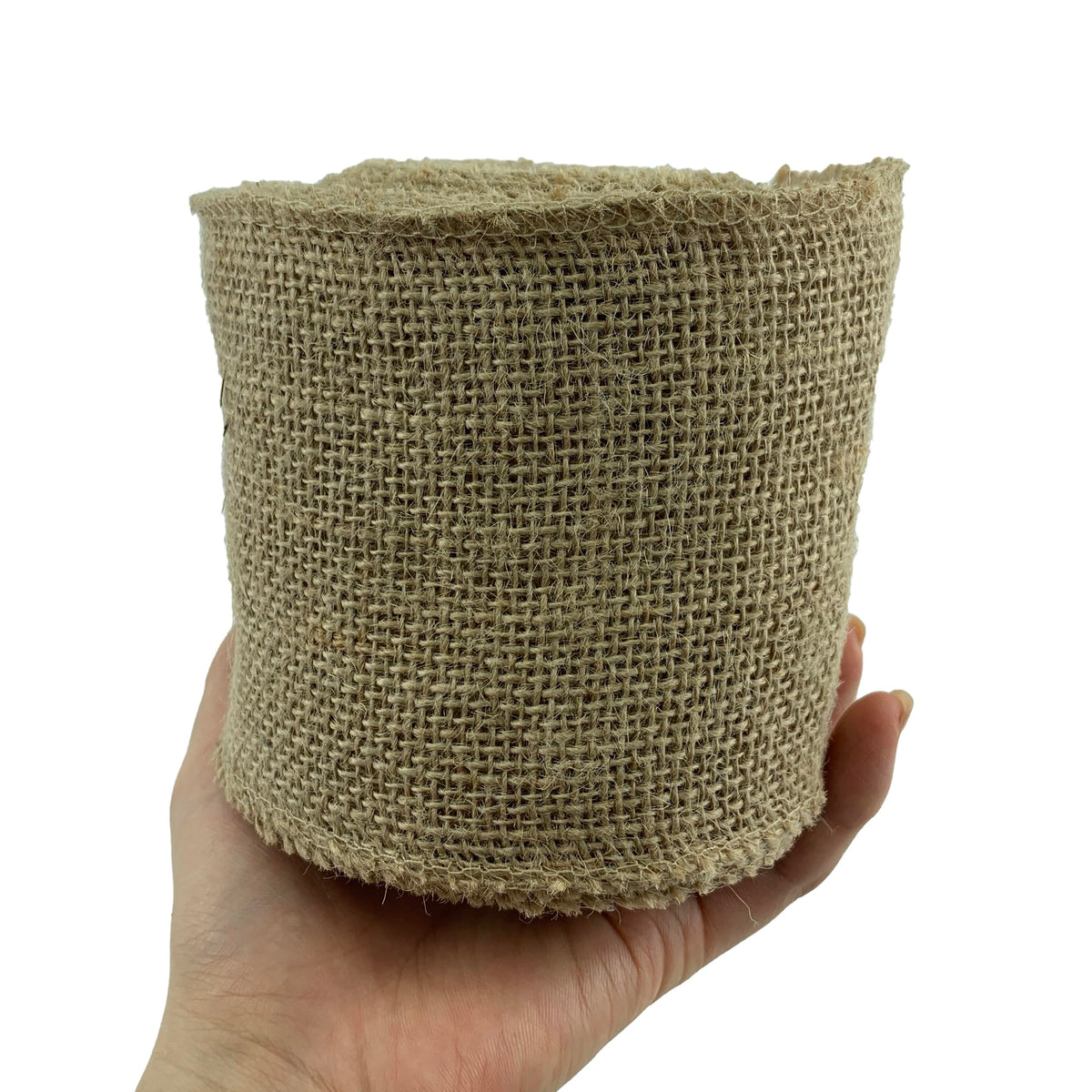 Natural Burlap Fabric Roll, Jute Ribbon, 4 Inch, 10 Yards