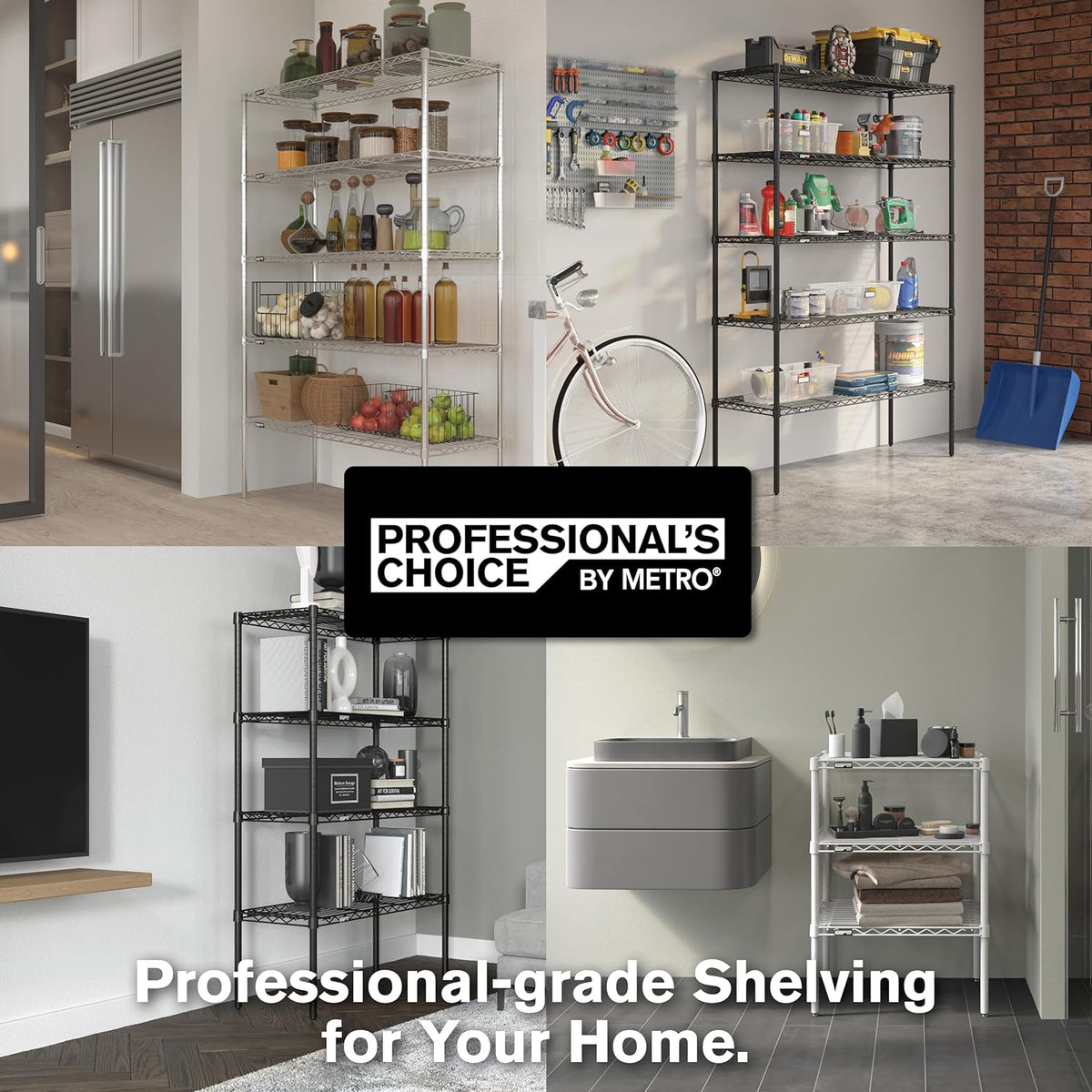 Professional's Choice Commercial-Grade NSF Shelving Unit - Multipurpose Adjustable Wire Shelf for Home, Garage