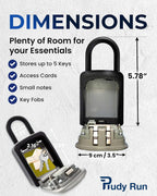 Key Lock Box for Outside – Small Outdoor Lockbox for Keys with Code, 4-Digit Combination Hidden Safe to Hide a Key