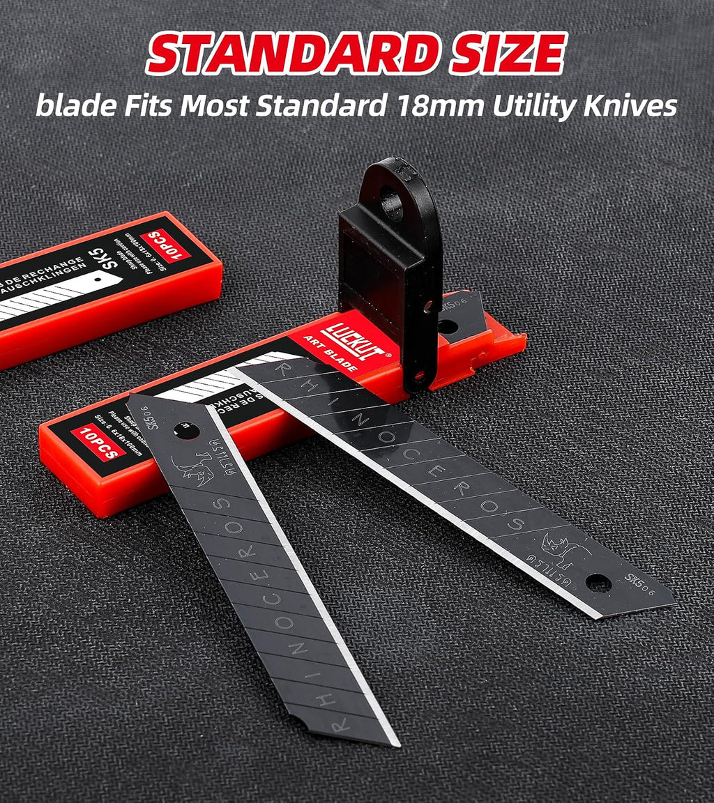 18mm Snap Off Blades SK5 Utility Knife Retractable Blades, Box Cutter, 30 Piece