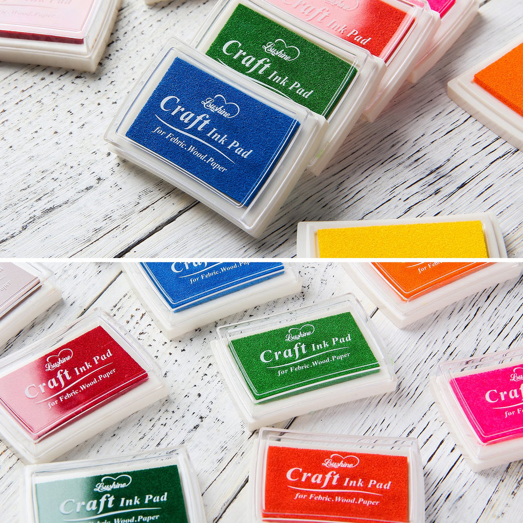 15 Colors Craft Ink Pads, Washable Stamp Pads for DIY Stamping