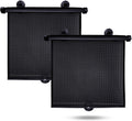 Car Side Window Sun Shade (2 Pack) | Retractable Roller Sunshade for Kids | Baby Car Window Shades for UV and Sun