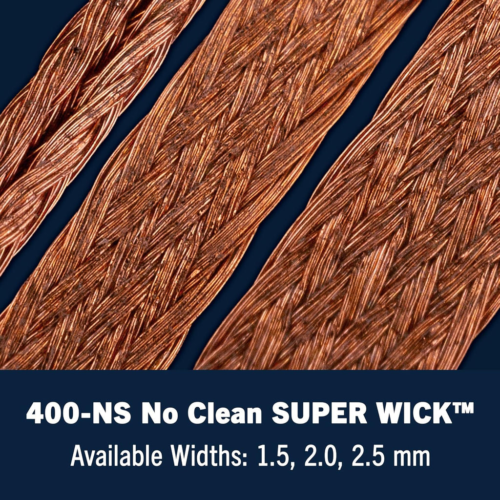MG Chemicals 426-NS #4 No Clean Super Wick Desoldering Braid, 0.1" Width x 5' Length, Blue