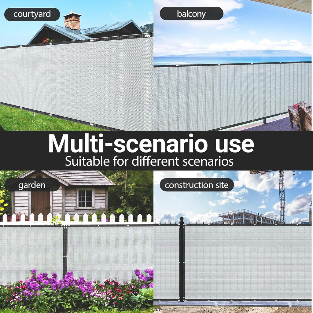 6FT X 50FT Privacy Fence Screen Heavy Duty 180 GSM Outdoor Privacy Screen Windscreen & UV Protection Mesh Shade Net