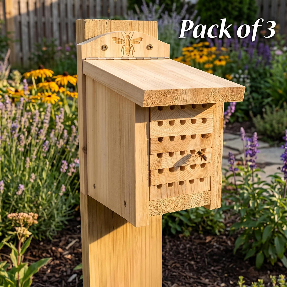 Products Woodlink Heavy Duty Cedar Mason Bee Houses, Small, Pack of 3