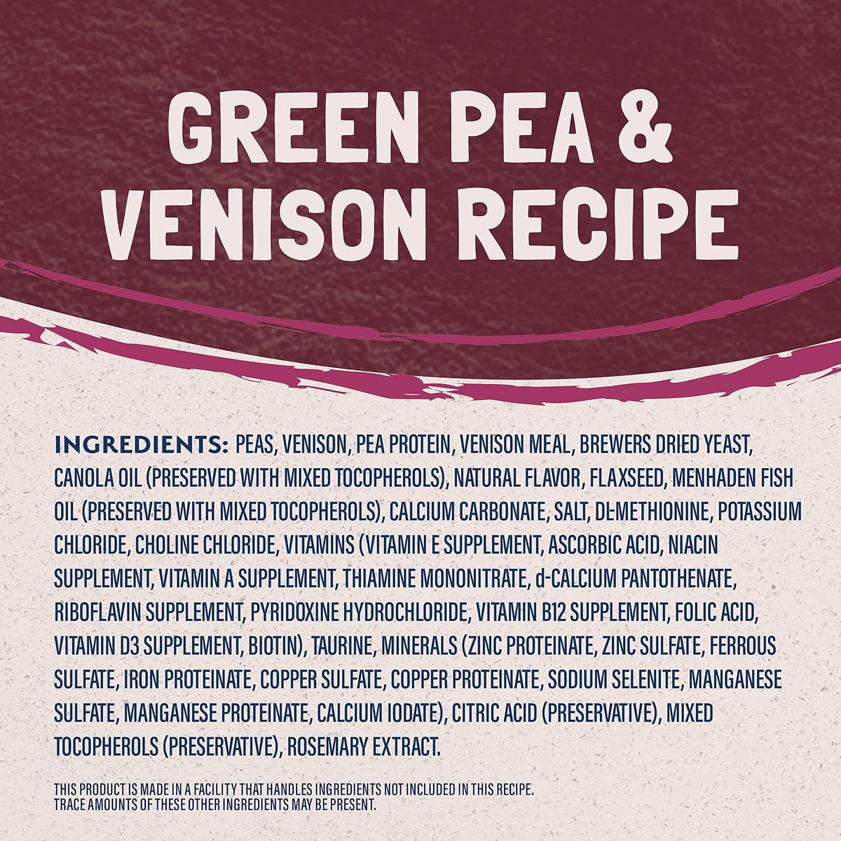 Limited Ingredient Cat Food, Green Pea & Venison, 4 lb
