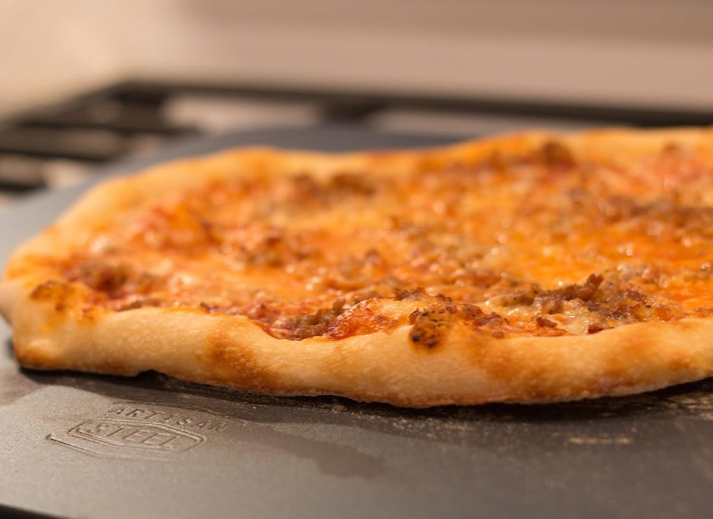 High Performance Pizza Steel Made in the USA - 16" x 14.25" (.25" Thick)
