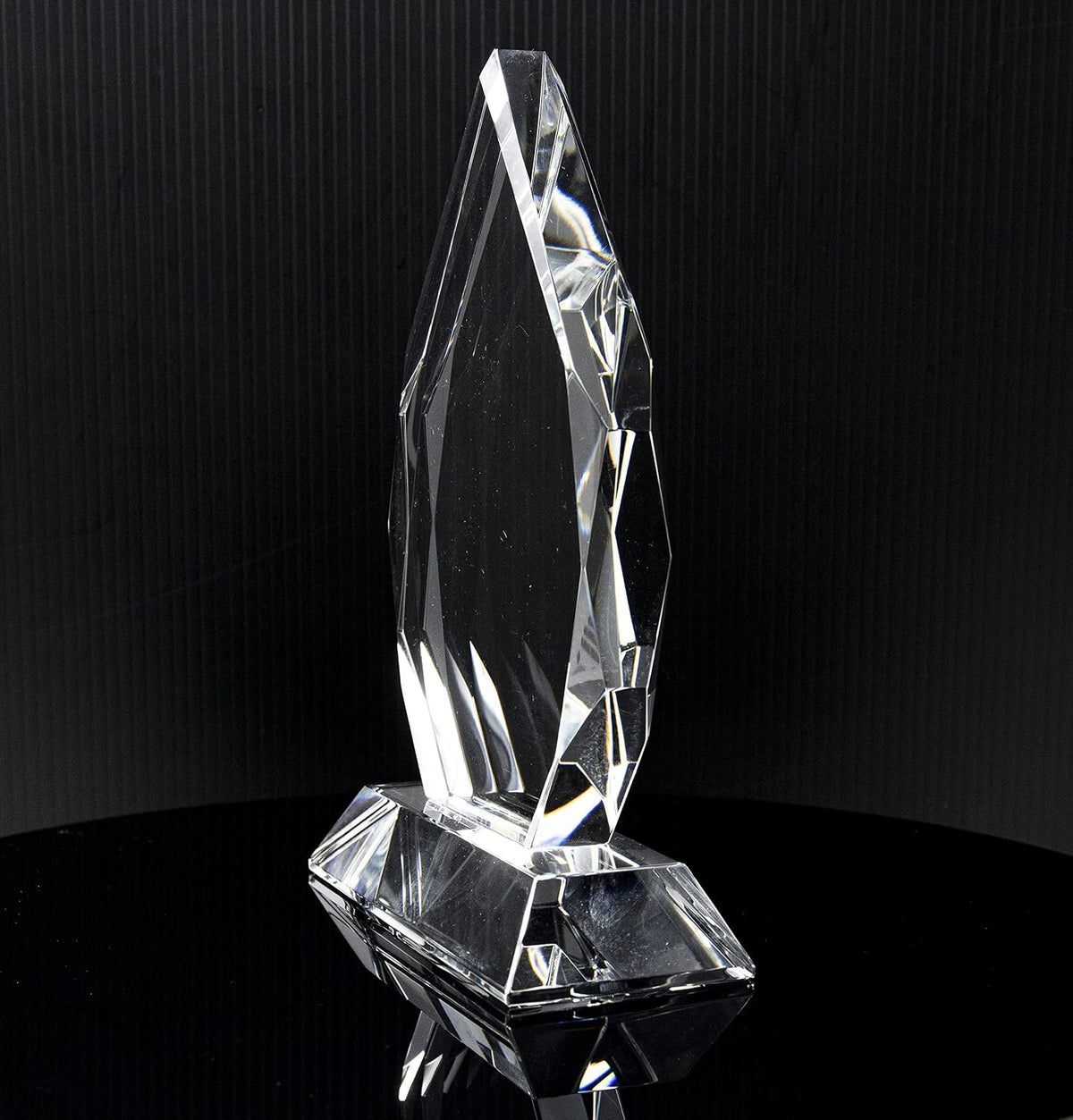 Personalized 7" Crystal Diamond Award with Text and Logo Upload, Custom Engraved Glass Award for Employee