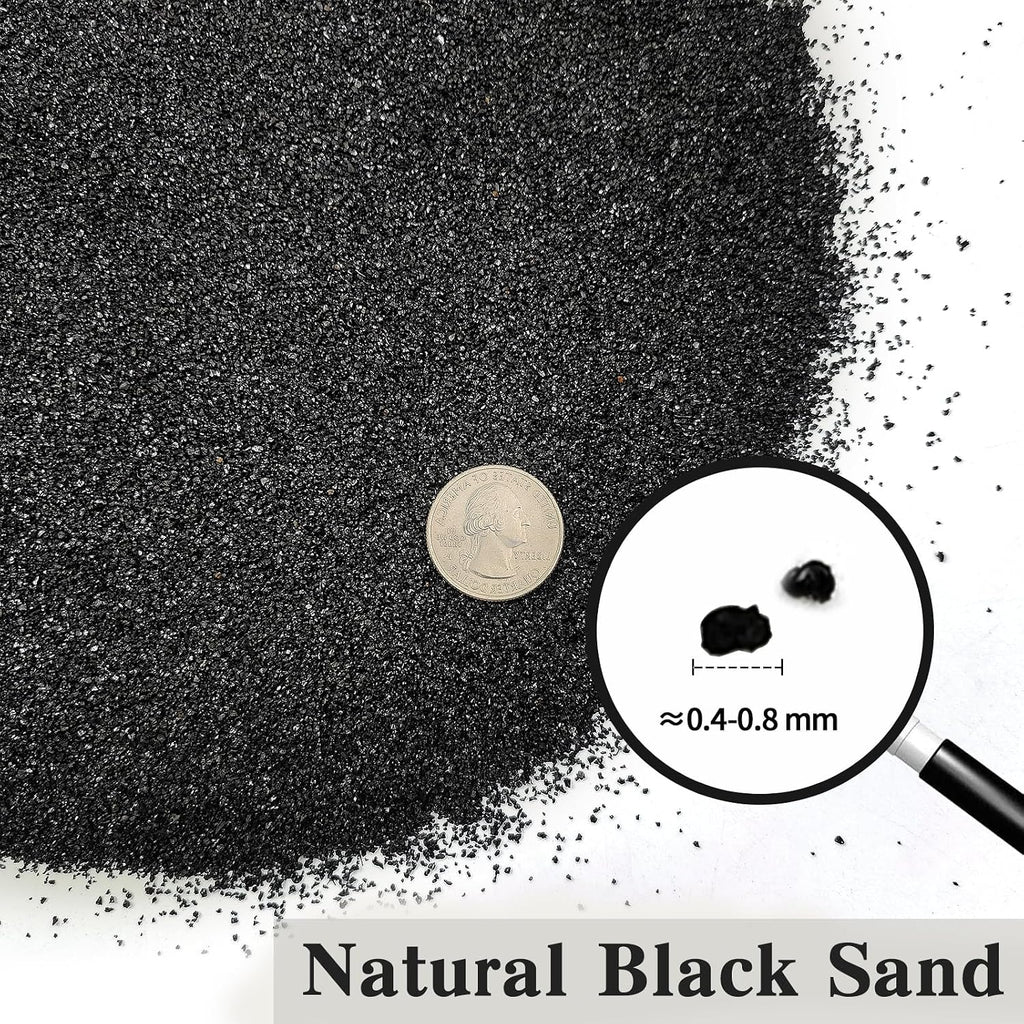Black Aquarium Sand, 5 lbs Fish Tank Sand Aquarium Substrate Gravel | Aquarium Sand for Freshwater Tank, Shrimp