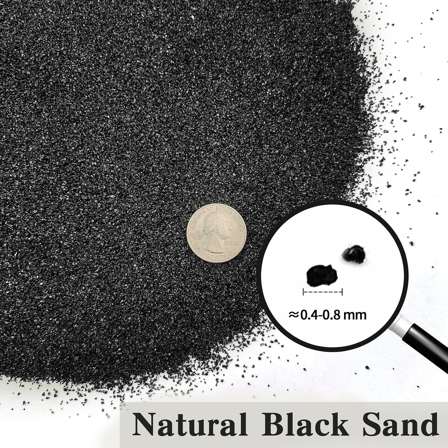 Black Aquarium Sand, 5 lbs Fish Tank Sand Aquarium Substrate Gravel | Aquarium Sand for Freshwater Tank, Shrimp