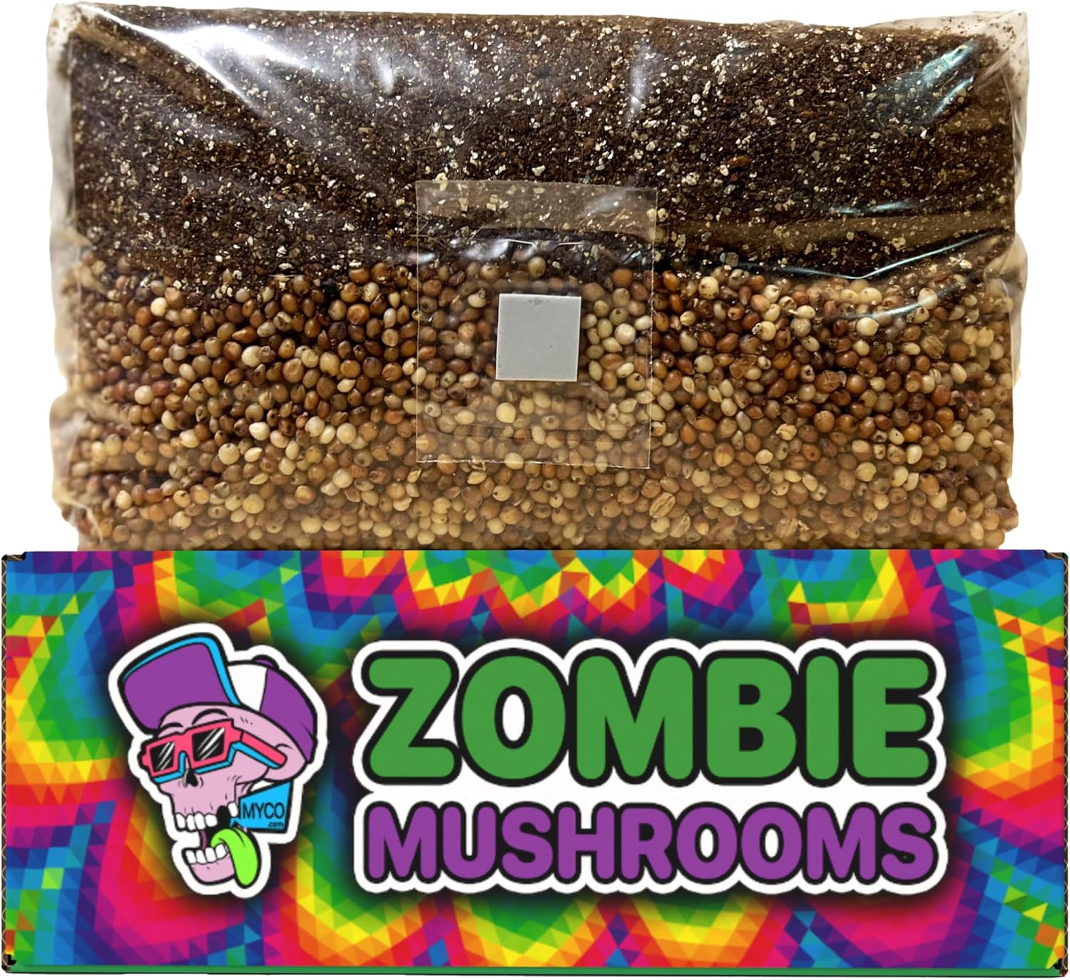 All‑in‑One Mushroom Grow Bag Kit – Sterilized Grain & CVG Substrate with Self‑Healing Injection Port –