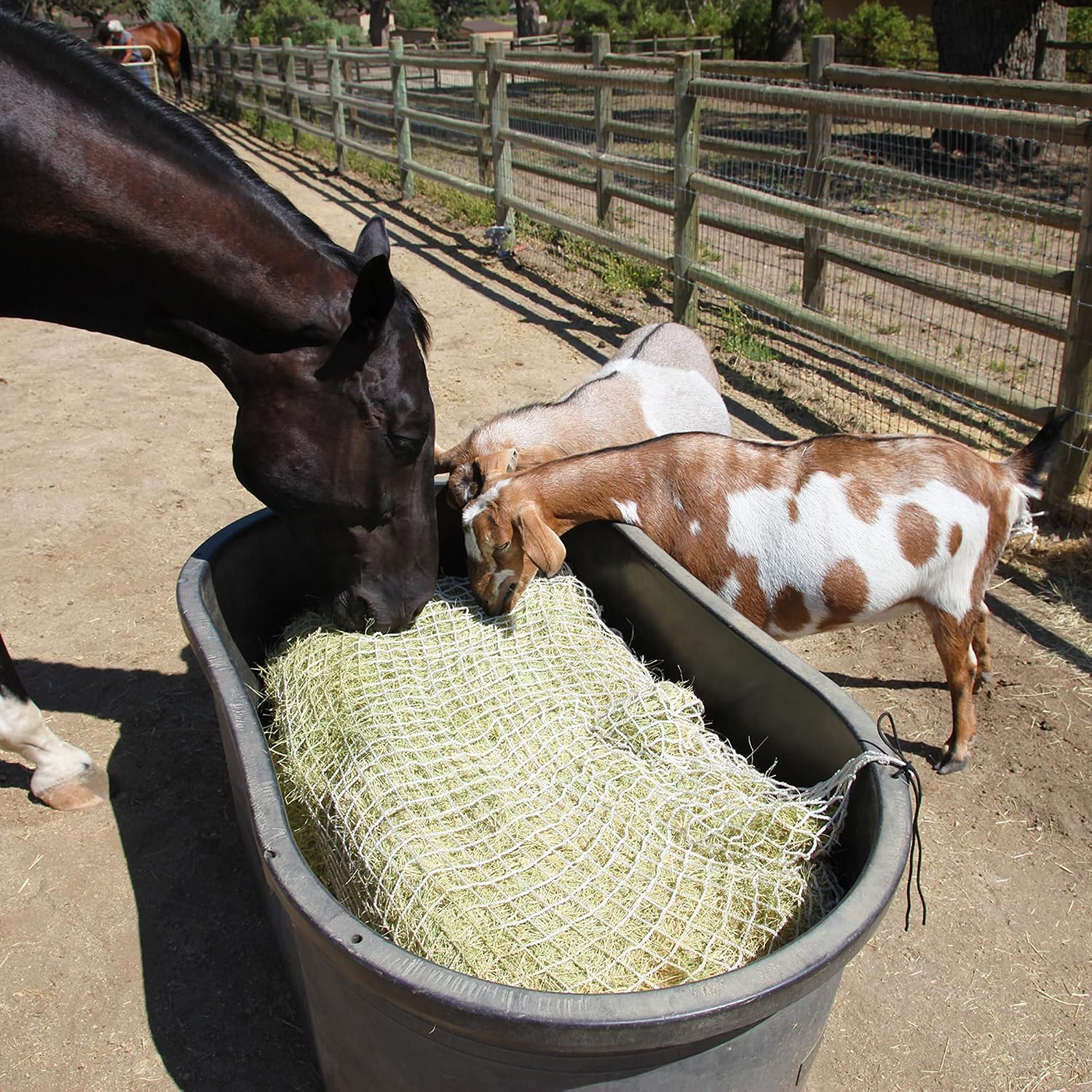Full Bale Slow Feed Hay Net, Holds 110 lb, 1 in Mesh