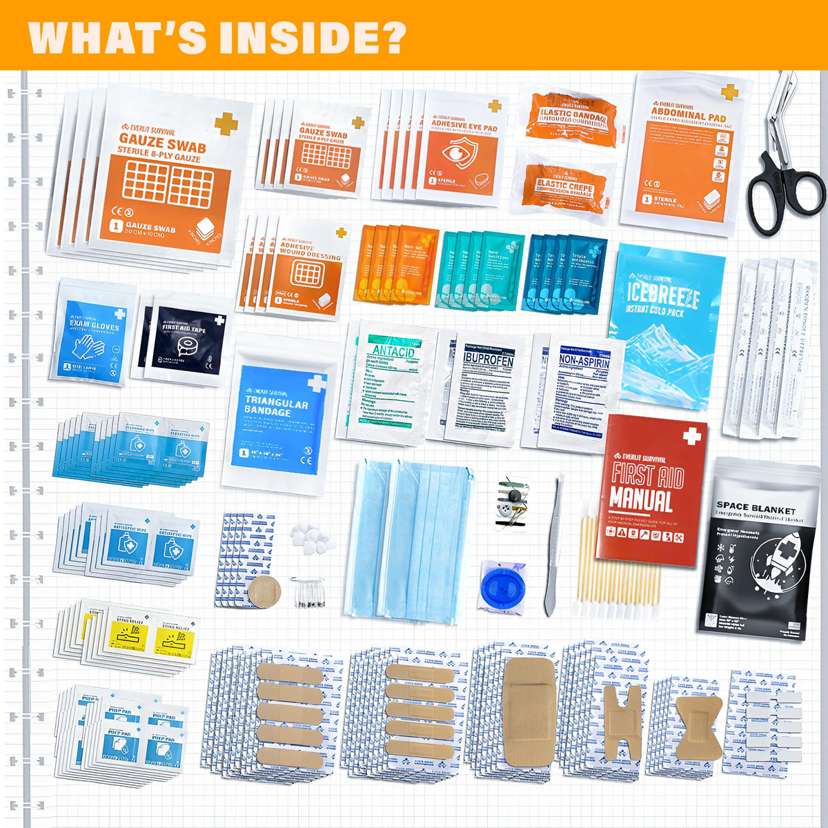 400 Pcs OSHA Compliant First Aid Kit