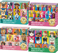 4-Pack 100 Piece Puzzles for Kids Ages 6-8 8-10 - Large Piece Puzzles for Adults Seniors Kids,Dogs Cats Ice Cream